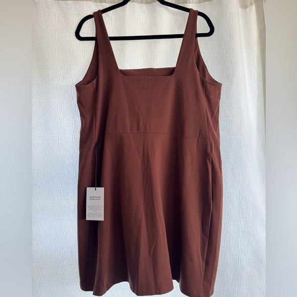 Girlfriend Collective Chocolate Brown Athletic Dress - Picture 4 of 5